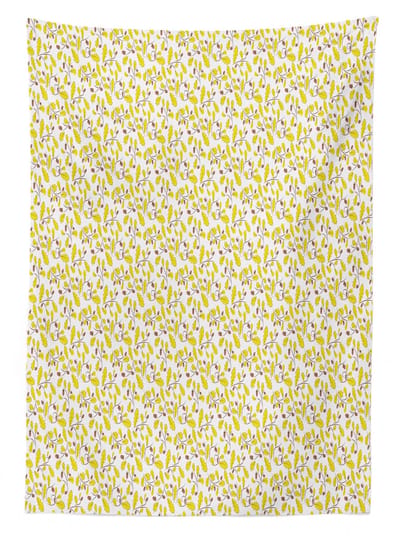 ABAKUHAUS Tafelkleed – 140x240 cm – Satijn, Eikelmotief