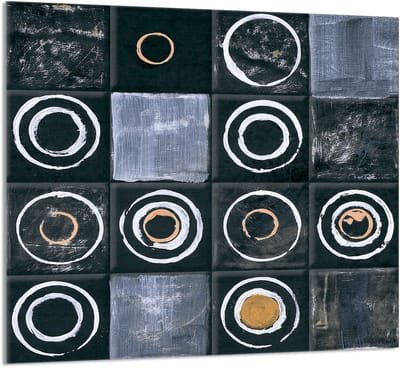 TMK ArtDeko Serie - Glazen Keukenpaneel - 65x60 cm - Hardglas - Beschermend en Decoratief