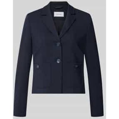 Blazer van viscosemix met reverskraag