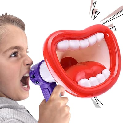 Luidspreker met stemwisselaar - Speelgoed megafoon - Feestjes en presentaties - Opname en afspeelfunctie - 174 cm lengte - Wit