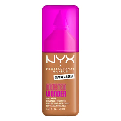 NYX Professional Make Up Make 'EM Wonder Foundation - Zachte matte finish - Met huidverzorgende hyaluronzuur - Warm Honey
