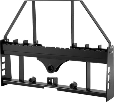Skid Steer-palletvorkframe, capaciteit 4000 lbs, frame van 45 inch met 2 inch trekhaak en speerhulzen, compatibel met snelkoppelbare tractorladers, alleen frame