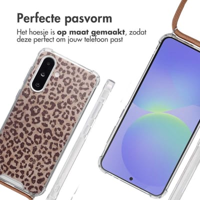 imoshion Hoesje - Geschikt voor Samsung Galaxy A36 - Design Hoesje met Koord - Leopard Mood