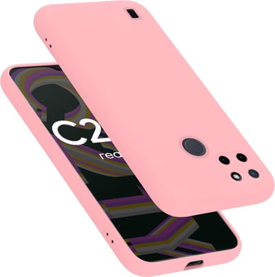 Cadorabo Hoesje geschikt voor Realme C21Y / C25Y in LIQUID ROZE - Beschermhoes gemaakt van flexibel TPU silicone Case Cover