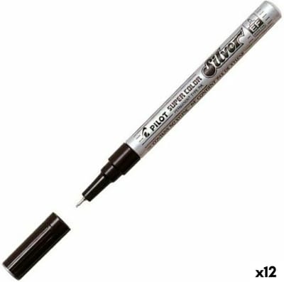 Markeerstift Pilot Zilverkleurig (12 Stuks)