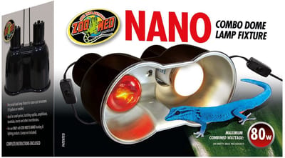 Zoo Med Nano Combo Dome dubbele E27 lampenhouder voor nano terrariums tot 10 gallon