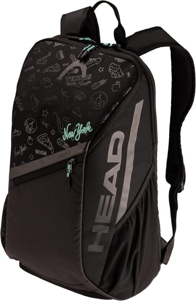 Sportieve Tennistas Rugzak 25L met Apart Schoenencompartiment - Zwart Blauw