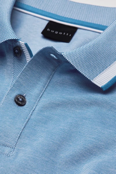Bugatti Herren Poloshirt met contrasterende strepen