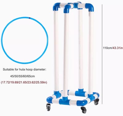 Hoepel Opbergrek - Fitness Organizer - Sportspullen Opbergen - Mobiele Houder - 110 cm Hoog