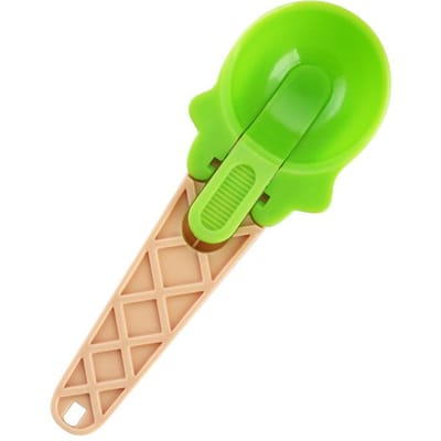 IJsschep met Hendel, IJsschep voor Bolletjes, Eén Druk voor Perfect Scheppen, Professionele IJsschep voor Gelato, Sorbet 1pc groen