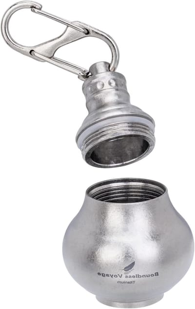 Ultralichte Waterdichte Mini Pillenfles Sleutelhanger voor Medicijnen en Vitaminen - Draagbare Opbergpot voor Outdoor Reizen en Noodsituaties (32,5 g)
