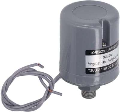 Waterpomp Drukschakelaar - Automatische Pompbesturing - Pomp Automatiseren - Zinklegering Behuizing - 1/4 Inch - Zilver