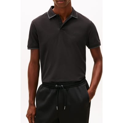 Tommy Hilfiger Twill Embroidery Logo Regular Black Taglia: S | Polo Outlet | Uomo | Nero