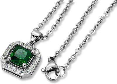 Amanto Ketting Danko Green - 316L Staal - 15x13mm - 50cm