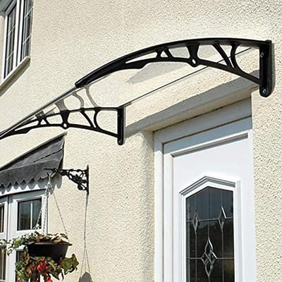 Deurluifel Luifel - Regenkap Veranda - Bescherming Buiten - UV Bestendig Polycarbonaat - 60x120cm - Transparant