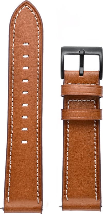 Leren bandje - geschikt voor Garmin Vivoactive 4 / Venu 2 / Venu 3 / Forerunner 255 / 265 - bruin