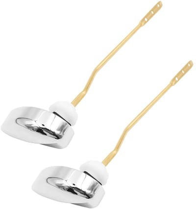 Dailygoods- Toilet Handvat Duurzaam - Universele Zijmontage - Vervangingshandvat - Zinklegering/Messing - Chrome Afwerking - 50.000 Flush Test - Toilethendel