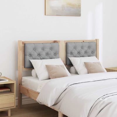 vidaXL - Hoofdbord - Anders - Bruin - en - lichtgrijs - 135 - cm - Massief - grenenhout