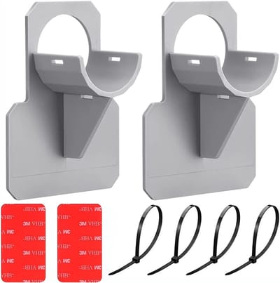2 stuks zwembadslanghouders, buisfittingen, zwembadslanghouderfittingen voor 30-37 mm slang (grijs)