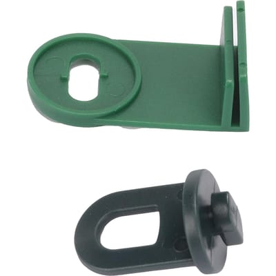 50 STUKS Plastic Kas Twist Clips Schaduw Bevestigingsclips met 50 Ringgespen Kas Isolatie Plantenhangers gray