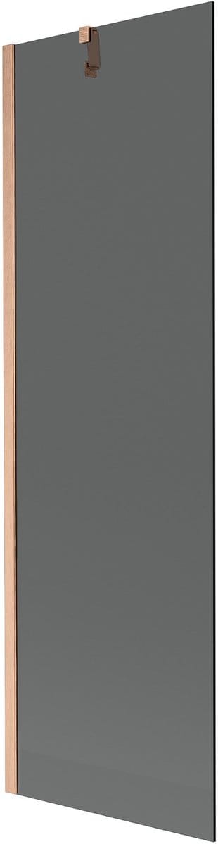 Mexen Next badscherm 1-deurs 60 x 150 , grafiet, geborsteld koper - 895-060-000-00-40-65