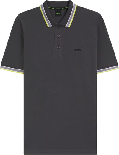 Men's Boss Hbg Paddy Polo Shirt With Contrast Tipping in CharGrn 029