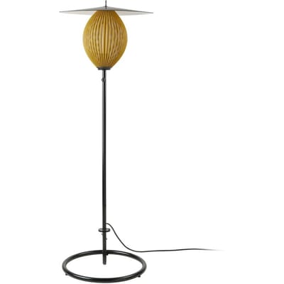 Gubi buiten vloerlamp Satellite, IP65, zwart/mosterdgoud