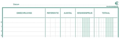 Exacompta inventaris formaat 32 x 195 cm Nederlandstalig