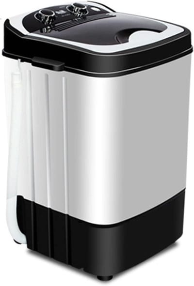 Draagbare Wasmachine Droger - Mini Compact - Kleine Wasjes - Tijdinstelling - 2 kg Capaciteit - Grijs