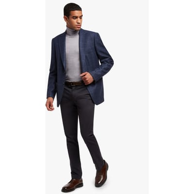 Brooks Brothers Grey Merino Wool Turtle Neck Mid Grey Size: M | Turtlenecks Outlet | Heren | Grijs