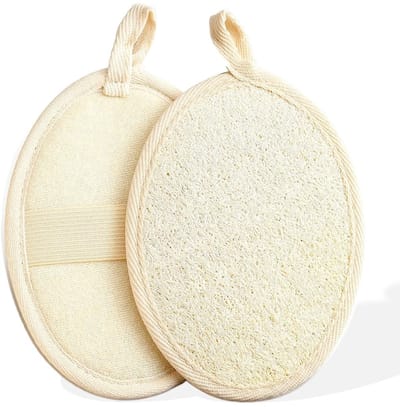 Dailygoods - Luffa Spons Set van 2 - Natuurlijke Lichaamsscrub voor Douche en Bad