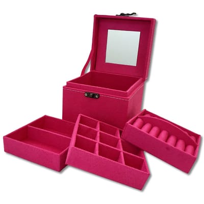 Ilènne - Juwelendoosje meisje - fuchsia roze - sieradendoosje klein