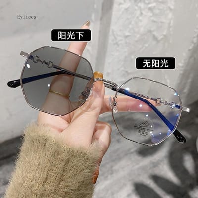 Luxe Mode Meekleurende Bijziendheid Bril Outdoor Kleur Veranderende Zonnebril Unisex Trendy Minus Recept Dioptrie Brillen 0 gray