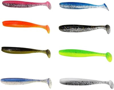 rubberen aas, set van 80 stuks, voor snoekbaars, forel, Nordic hangers, water