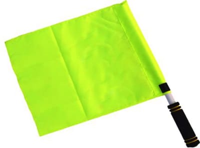 Sportec Grensrechtervlag Set Geel / Oranje Geblokt 2 Stuks