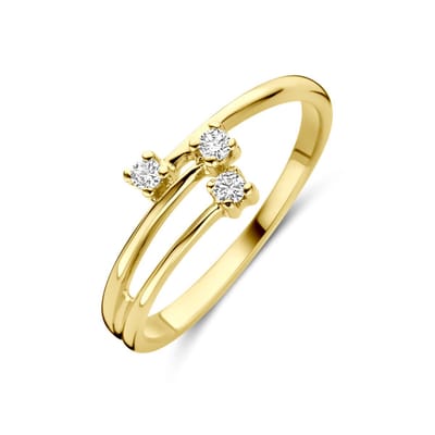 Geelgouden Ring met Zirkonia 4035033 – 14 Karaat Goud 7 mm