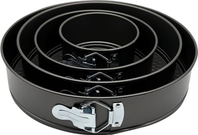 Purepeak Bakblik Set 4 Stuks - Bakvorm - Rond - 18, 24, 26 & 28 cm - Cake Blik - Springvorm