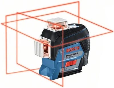 Lijnlaser GLL 3-80 C 4 x AA batterijen + adapter + richtplaat + etui