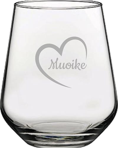 Gegraveerde Drinkglas 42,5cl Muoike mei hert