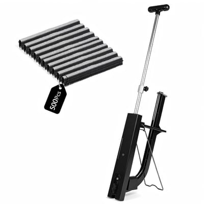Dailygoods- Nietmachine Professioneel 90 cm - Vloerverwarming - 500 Nietjes 40 mm - Ergonomisch - Robuuste Constructie - Voor Verwarmingsbuizen Ø 14-20 mm - Tackerapparaat