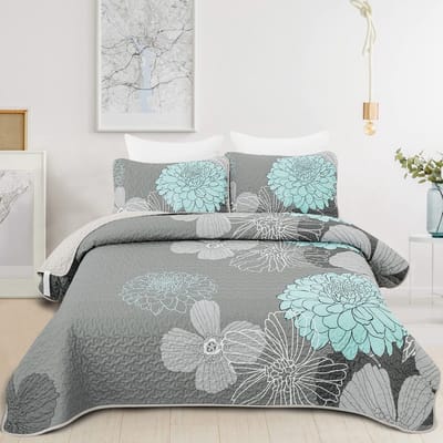 Unyqoos ® Luxueuze Zomerdeken Set met Bloemenpatroon en Kussenslopen voor Tweepersoonsbed
