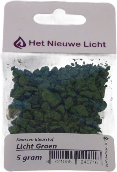 Het Nieuwe Licht ® - Kaarsen kleurstof - LICHT GROEN - 5 gram