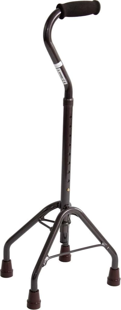 Premis - 4 Poot - Zwanenhals - Handgreep foam - in hoogte verstelbaar 79-99 cm - max gebr. gewicht 150 kg - Brons
