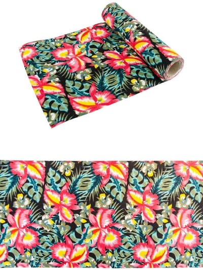 Rol Tafelloper Tropische Bloemen (3m)