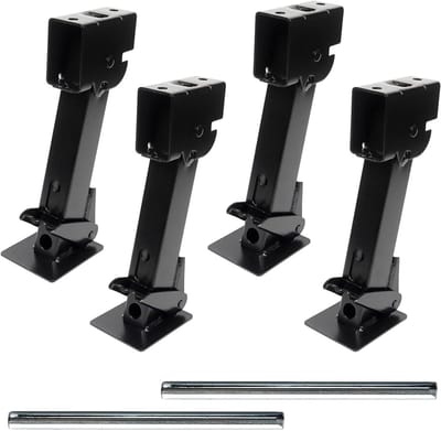 Stabilisator set - Ondersteuning steunen - Caravan stabiliseren - Inklapbaar telescopisch - 4 stuks 450 kg - Zwart