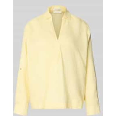 regular fit linnen blouse met V-hals
