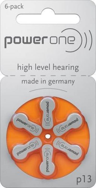 Power One P13 – PR48 – Hoortoestel knoopcel batterijen – 6 stuks – Oranje – 1.45V