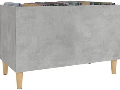 Platenspeler Meubel - LP-kast - Platenspelerkast - Draaitafelstandaard - Platenspelerstandaard - Vintage Displayplank - Betongrijs