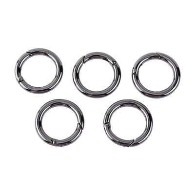 Odorkle Carabiner Set - 5 Stuks Zinklegering Ronde Sleutelhangers