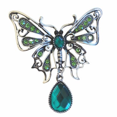 Broche Vlinder Groen 6 cm- Charme Bijoux